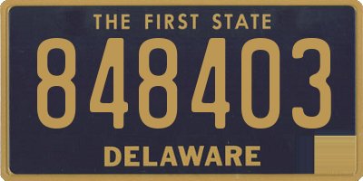 DE license plate 848403