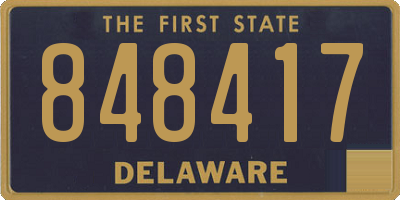 DE license plate 848417