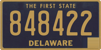 DE license plate 848422