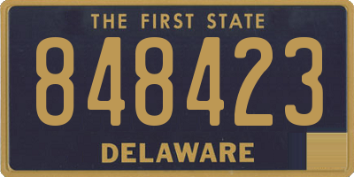 DE license plate 848423