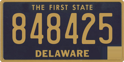 DE license plate 848425