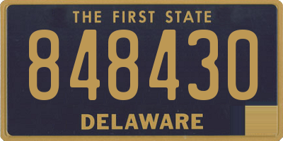 DE license plate 848430