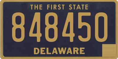 DE license plate 848450