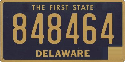 DE license plate 848464