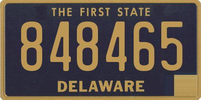 DE license plate 848465