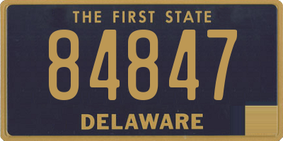 DE license plate 84847
