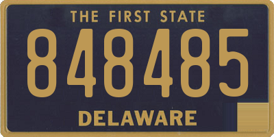DE license plate 848485