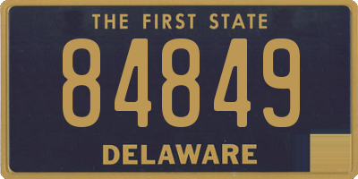 DE license plate 84849