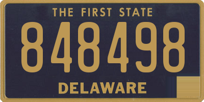 DE license plate 848498