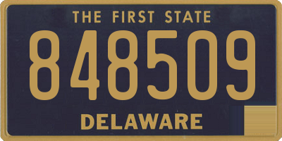 DE license plate 848509