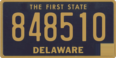 DE license plate 848510