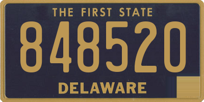 DE license plate 848520