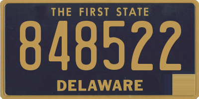 DE license plate 848522