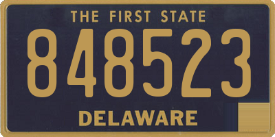 DE license plate 848523