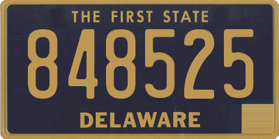 DE license plate 848525