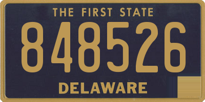 DE license plate 848526