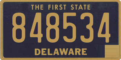 DE license plate 848534