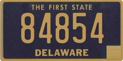 DE license plate 84854