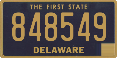 DE license plate 848549
