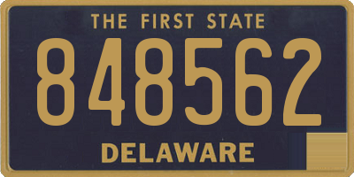 DE license plate 848562