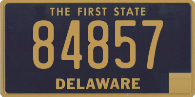 DE license plate 84857