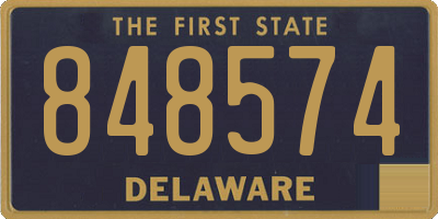 DE license plate 848574