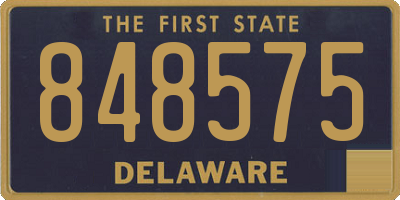DE license plate 848575