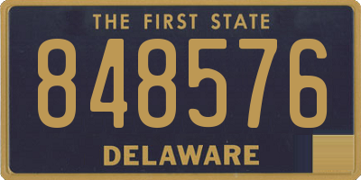 DE license plate 848576