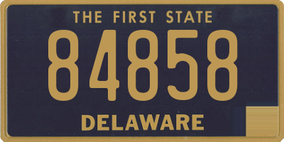 DE license plate 84858