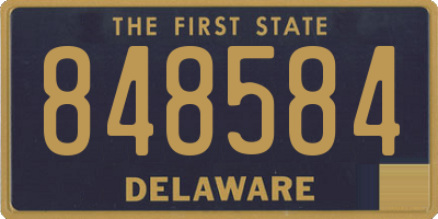 DE license plate 848584