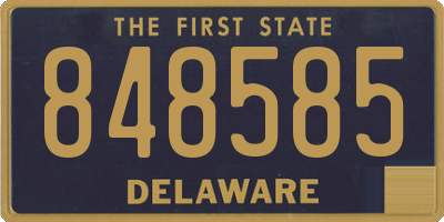 DE license plate 848585