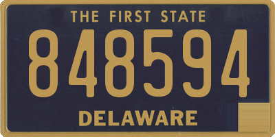 DE license plate 848594
