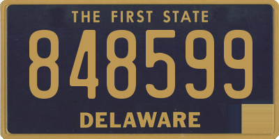 DE license plate 848599