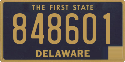 DE license plate 848601