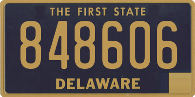 DE license plate 848606