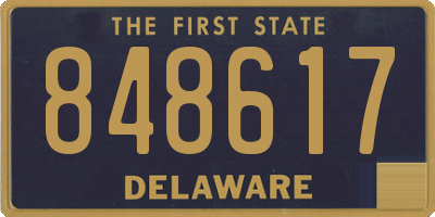 DE license plate 848617