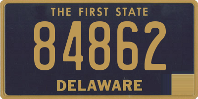 DE license plate 84862