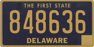 DE license plate 848636