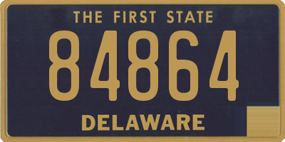 DE license plate 84864