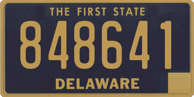 DE license plate 848641
