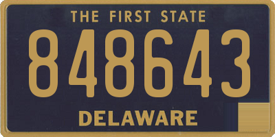 DE license plate 848643