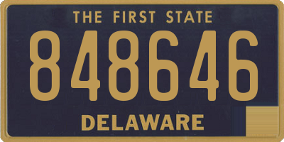 DE license plate 848646