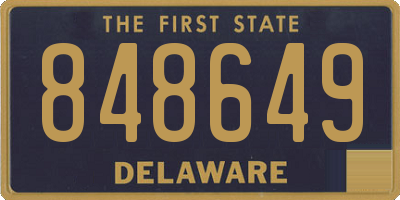 DE license plate 848649