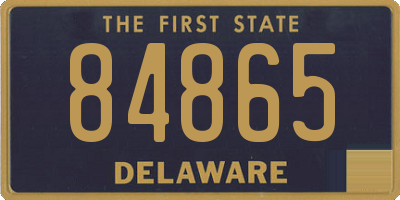 DE license plate 84865