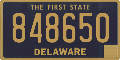 DE license plate 848650