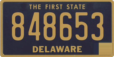 DE license plate 848653