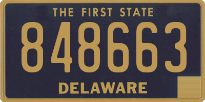 DE license plate 848663