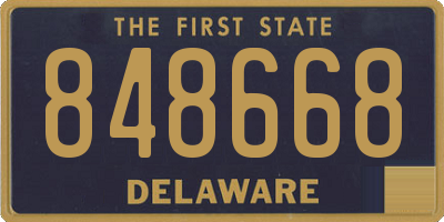 DE license plate 848668