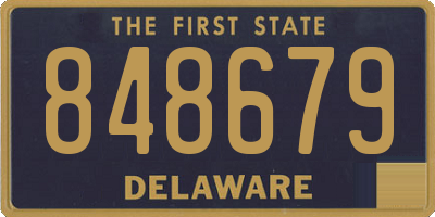 DE license plate 848679