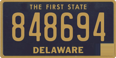 DE license plate 848694